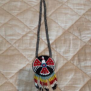 Beaded Necklace with Native American Design